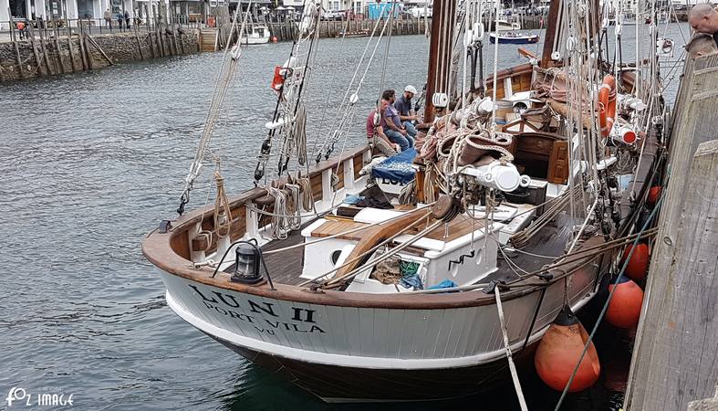 16 July 2017 - LUN II moored in Looe © Ian Foster / fozimage