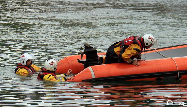 12 July 2017 - RNLI Capsize boat training © Ian Foster / fozimage