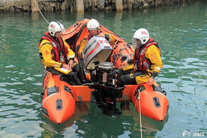12 July 2017 - Restarting the Mariner outboard engine © Ian Foster / fozimage