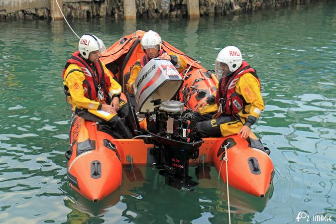 12 July 2017 - Restarting the Mariner outboard engine © Ian Foster / fozimage