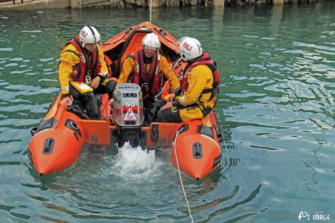 12 July 2017 - Restarting the Mariner outboard engine © Ian Foster / fozimage