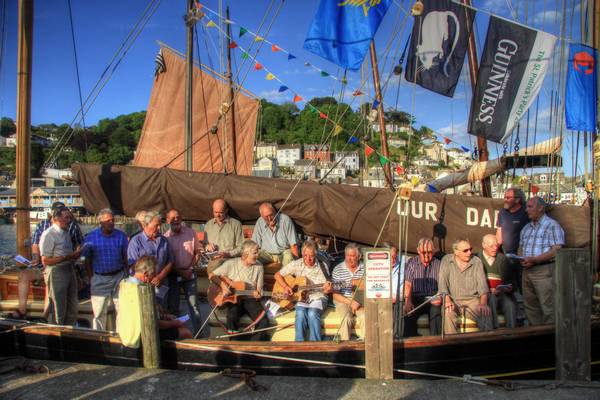 2011 Looe Lugger Regatta - Wreckers Sea Shanty men on FY7 Our Daddy - © Ian Foster / fozimage