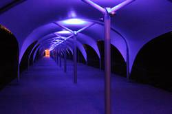 O2 arena - covered walkways to the pier