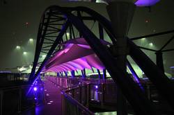 O2 arena - covered walkways to the pier