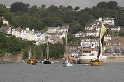 Looe Lugger Regatta - leaving the river