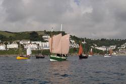 Looe Lugger Regatta - leaving the river