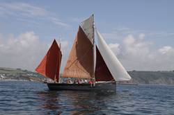 Looe Lugger Regatta - start of the first race