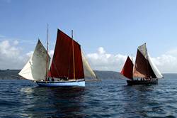 Looe Lugger Regatta - start of the first race