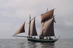 Looe Lugger Regatta - start of the first race