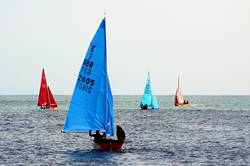 Sailing out into Looe Bay