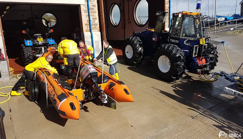 4 March 2017 - Looe RNLI washing down inshore lifeboats © Ian Foster / fozimage