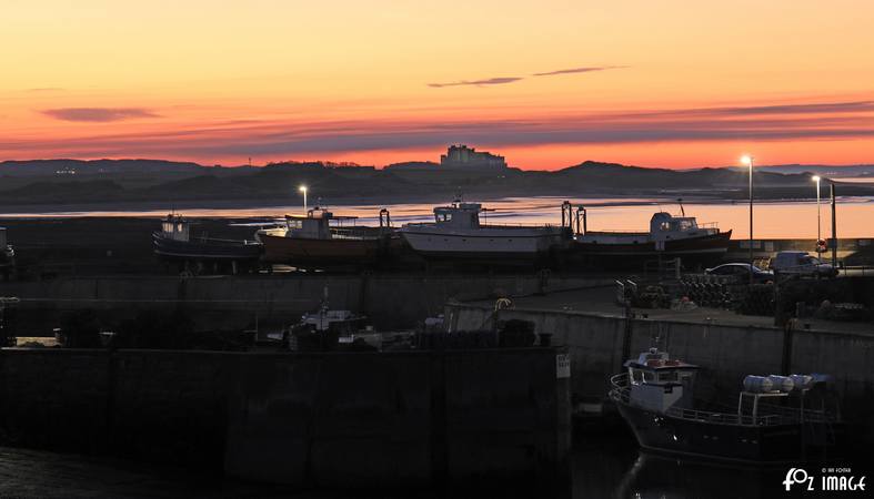 25 March 2017 - Sunset over Bamburgh Castle © Ian Foster / fozimage