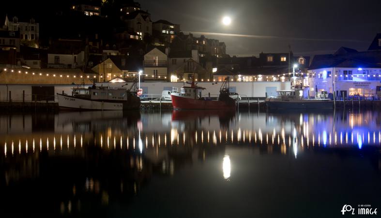 5 October 2017 Harvest moon over East Looe © Ian Foster / fozimage