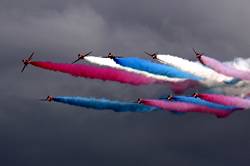 Allied Air Salute -  Red Arrows - Plymouth Hoe