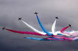 Allied Air Salute -  Red Arrows - Plymouth Hoe