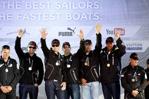 18th September 2011 - America's Cup World Series - Watch the fleet race winners presentation ceremony.