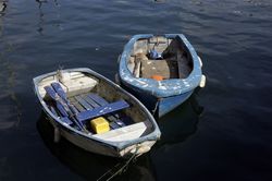 Mevagissey inner harbour reflections