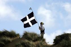 The flag of St Piran