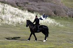 The flag of St Piran