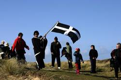 St Piran leads the procession