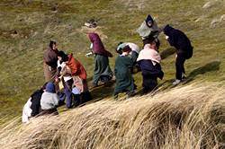 St Piran visits the villagers