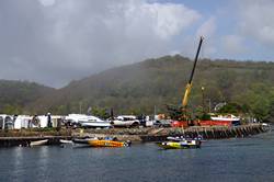 Powerboat racing - dry pits - Looe river