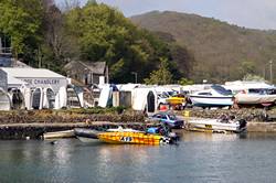 Powerboat racing - dry pits - Looe river