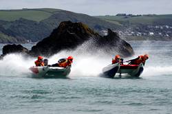 Thundercat racing - Looe bay - two new teams battling it out at Looe: Local boy's Ben and Jake and Southampton builders: Rick and Simon