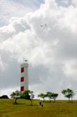 Navy jets flying over the daymark